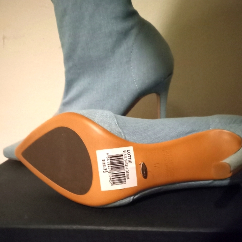Tony bianco Lottie blue wash denim booties.              Brand New